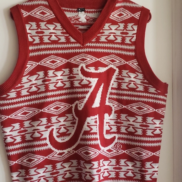 A Alabama Unisex Sweater Vest For Fall Winter Red - Picture 5 of 8